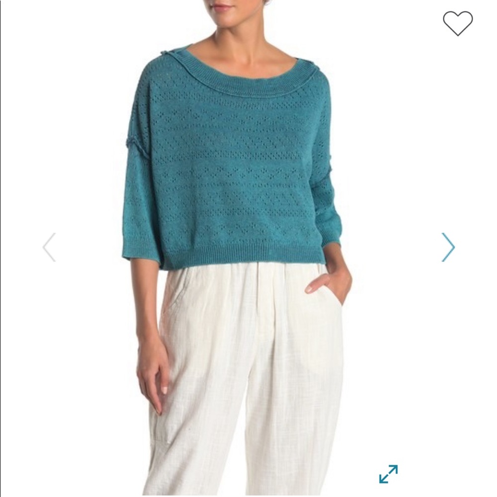 Free People Sandcastle Crop Sweater